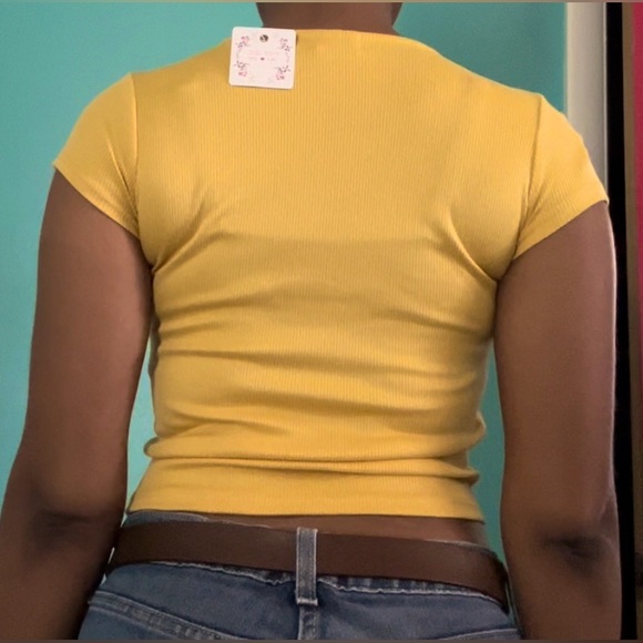 POOF GIRL;New York • Yellow Crop Top - Picture 2 of 2